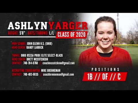 Video of SOFTBALL RECRUIT: Ashlyn Yarger - 1B/OF/C, 5'8" (John Glenn HS) Class of 2020 