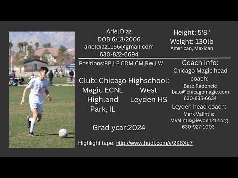 Video of Ariel Diaz 2023 ECNL Highlights 