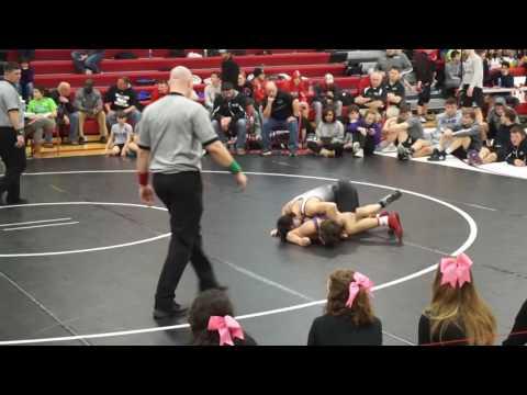 Video of Zach McDonald (purple/white B) 152# B1 District Championship match vs Trevor Nelson of Elkhorn 2/13/2016