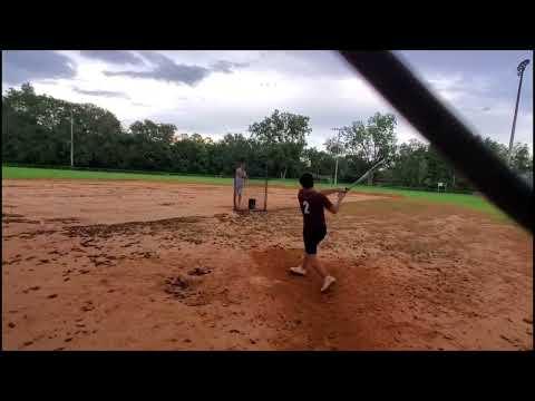Video of Working on power. Hitting more out. Yes…field needs work ;)