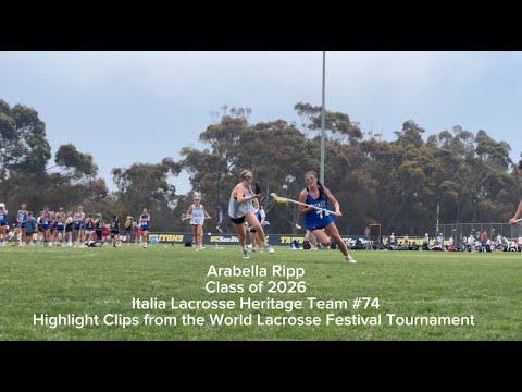 Video of Italia Lacrosse Heritage Team Highlights - Arabella Ripp #74 - Class of 2026