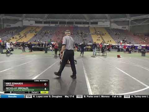 Video of 2021 USAW Folkstyle Nationals - Junior 132 - Nicholas Grizales vs Mike Edwards (2021 OSSAA 5A/126 2nd Place)