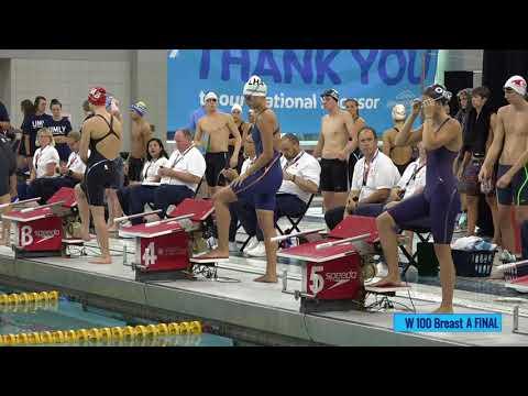 Video of Lane 5 (from top) Women’s 100m Breast A Final | 2018 YMCA Long Course Nationals