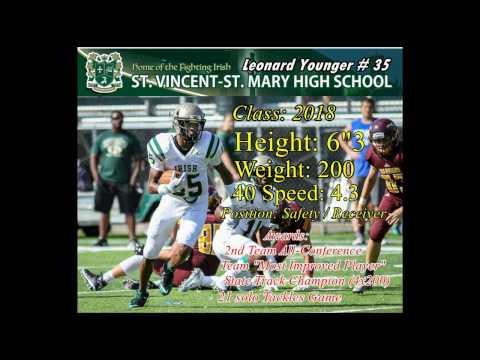 Video of Leonard Younger 2016 football profile highlight video