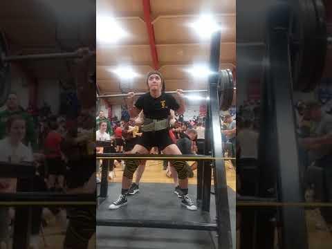 Video of 325 pound squat at State Powerlifting Meet- March 10, 2018 Kenton Ohio- 1st place squat for 135 lbs. - Anna weighed 127.5 lbs.