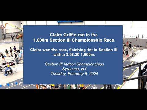 Video of Claire Griffin - 2024 Section III 1,000m Champion