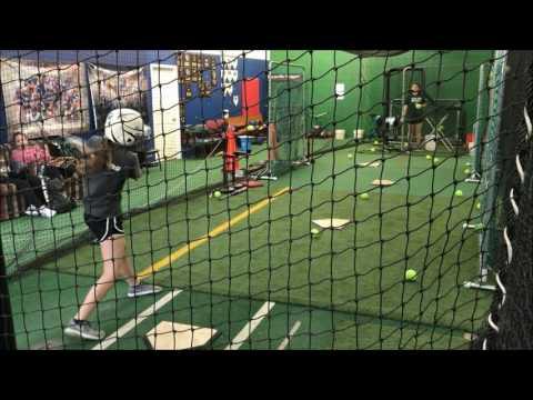 Video of Working on opposite field hitting.