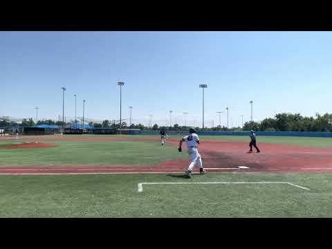 Video of  Diamond Nation Blue Chip Prospects Tournament August 4, 2022.  Automatic double one-hop over the fence