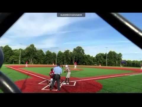 Video of Single up the middle with wood bat 