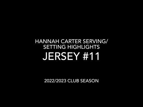 Video of Hannah Carter setting/serving highlights 2022/2023 club season