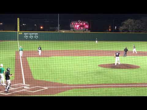 Video of Jaxon Osterberg, Southlake Carroll HS, March 2019, Starting CF and Lead Off Hitter, Double Scoring 2 Runs