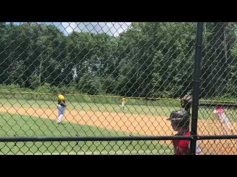 Video of Line drive Double into right center gap