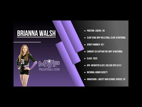 Video of Brianna Walsh - L/DS - North TX Unity Bid and Nike Classic Highlights