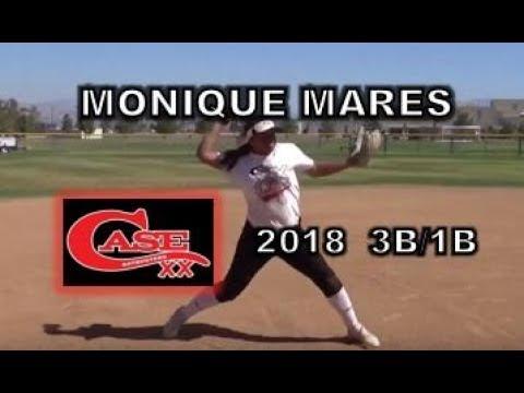 Video of 2018 Monique Mares Third Base First Base Softball Recruit Skills Video