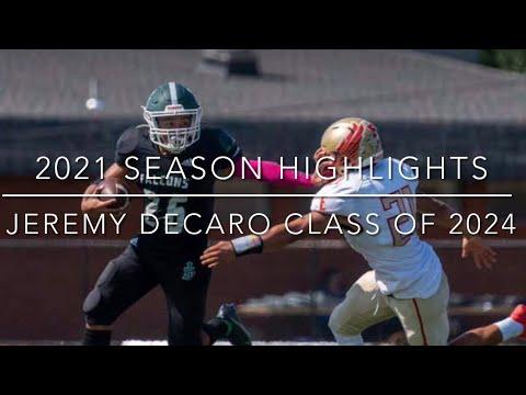Video of Jeremy DeCaro #26 2021 St Joe's Full Season Football Highlights