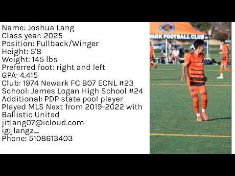 Video of Joshua Lang Fall ECNL Highlights 2023