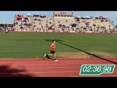 Video of Trey First ever 1500 Meter Race age 15