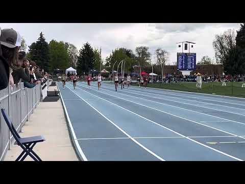 Video of 2023 BYU State Championship. Angelina Appel, Lane 5, time 12.32