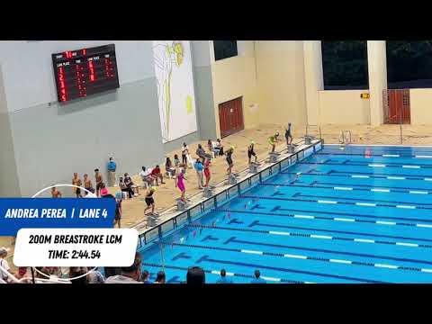Video of Andrea Perea | 200m Breastroke LCM (2:44.54)