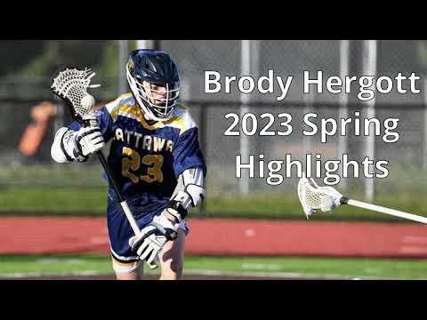 Video of Brody Hergott 2023 Spring Lacrosse Highlights 
