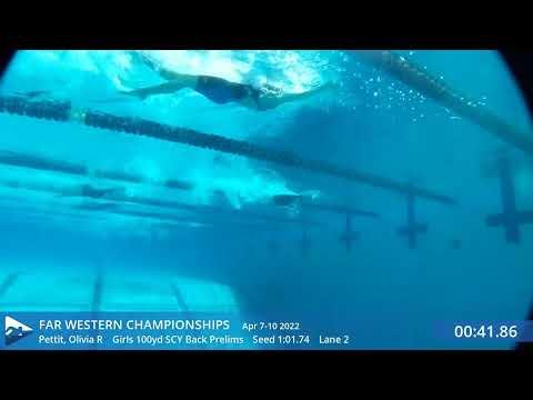 Video of 100 Back SCY - SC Far Western Champs (4/9/22)