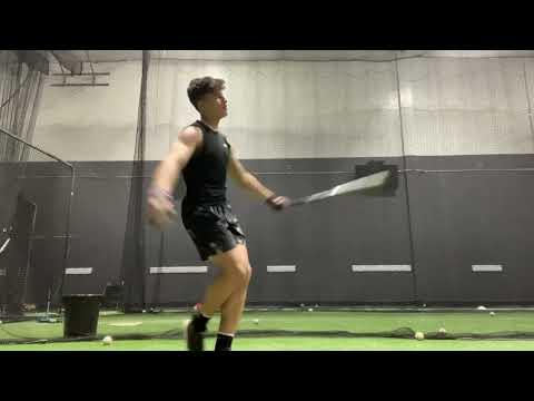 Video of Off-speed and fastball hitting from pitching machine 