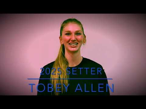 Video of Tobey Allen 6’2” left handed setter 4.5 GPA Rancho Valley Volleyball 17 Premier Team