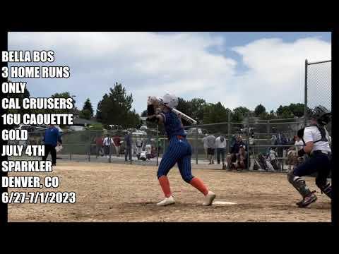 Video of Bella Bos Home Runs Only! TCS July 4th Sparkler, Denver CO, Cal Cruisers 16U Gold, 6/27-7/1/2023