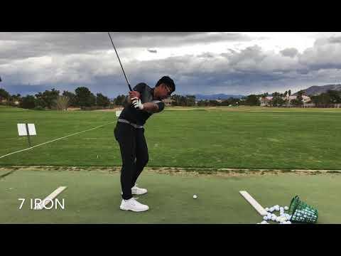 Video of 7 iron swing Down The Line