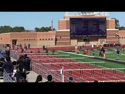 Video of (14.83) Second place finish in 100 Meter Hurdles Sam Mosley Relays 2.19.22