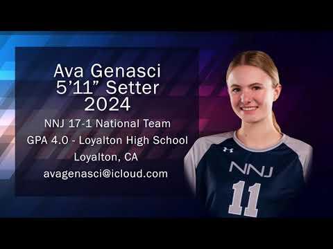 Video of Ava Genasci-5'11" Setter- 2024