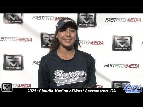 Video of 2021 Claudia Medina Shortstop/outfield skills video