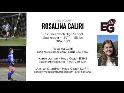 Video of Goalkeeper Rosalina Caliri 2020 Highlights