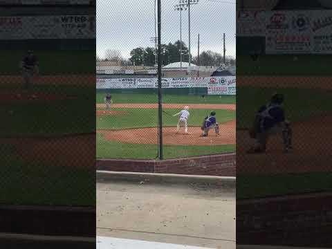 Video of Beating out infield hit