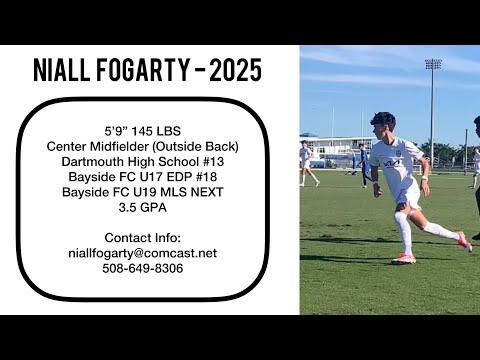 Video of Niall Fogarty - Class of 2025 - Soccer Highlights 2022-23