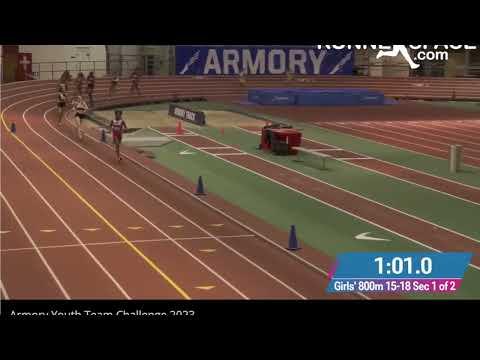 Video of Maddie O'Donnell 800m (PR - 2:25.15) 3rd Place - NYC Armory Youth Team Challenge (12.30.23)