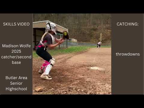 Video of Madison Wolfe- 2025 Catcher/second base ~SOFTBALL SKILLS VIDEO