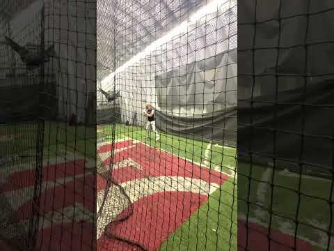 Video of nov 14th cage session working on dealing line drives to each direction 