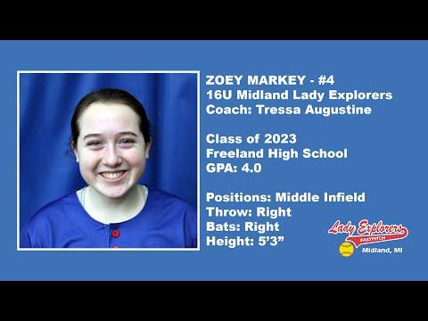 Video of Zoey Markey - 2020 Softball Skills video - class 2023