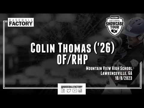 Video of Colin Thomas (2026 OF/3B RHP) - Baseball Factory National Showcase - Atlanta, Georgia - Oct 8 2023
