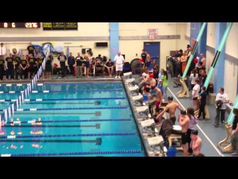 Video of 50 FREE / 2015 SECTION IX CHAMPIONSHIP FINALS / LANE 5 / RED & BLACK SUIT