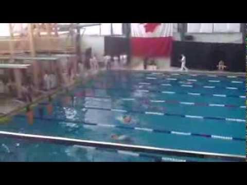 Video of 200 breast stroke  Blue suit lane 3 2nd closest to the camera