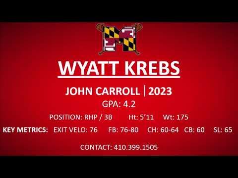 Video of Wyatt Krebs 2023 P/INF