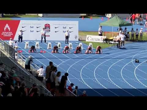 Video of 100 meters 10.99 (lane 2)