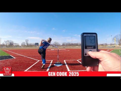 Video of Gen Cook 2025 Catcher Softball Skills Video