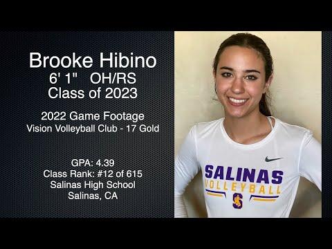 Video of Brooke Hibino - Class of 2023 - OH/RS 2022 Vision Volleyball Club