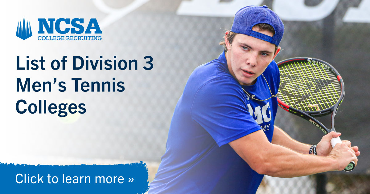 Men's D3 Tennis Schools A Complete List (2023)
