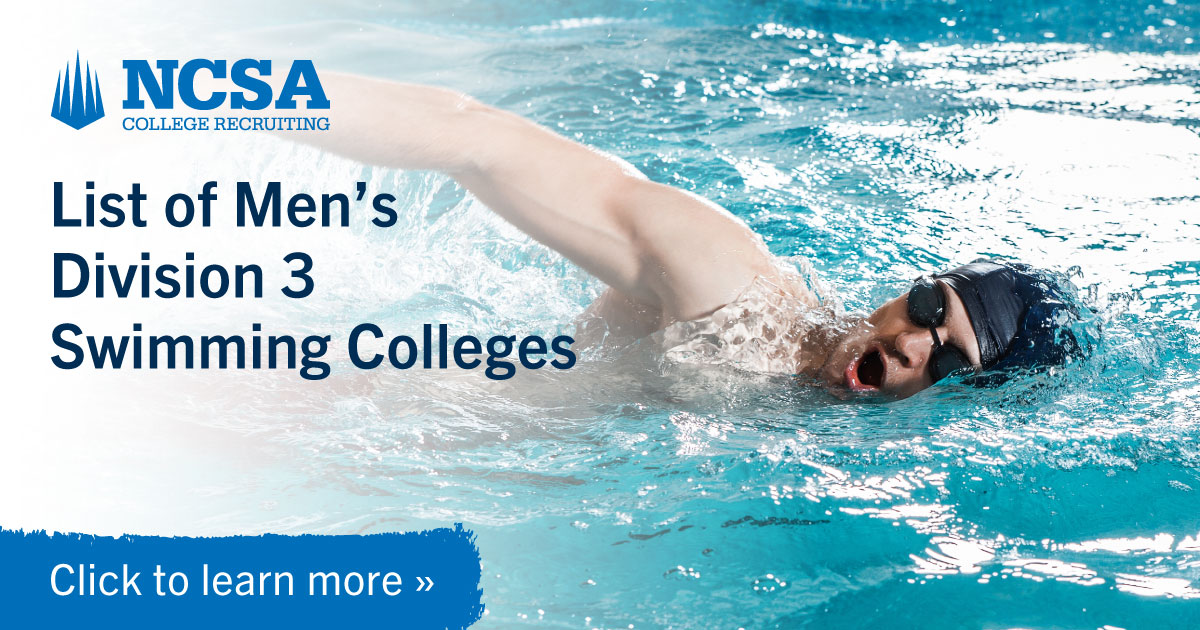 Men's D3 Swimming Schools A Complete List (2023)