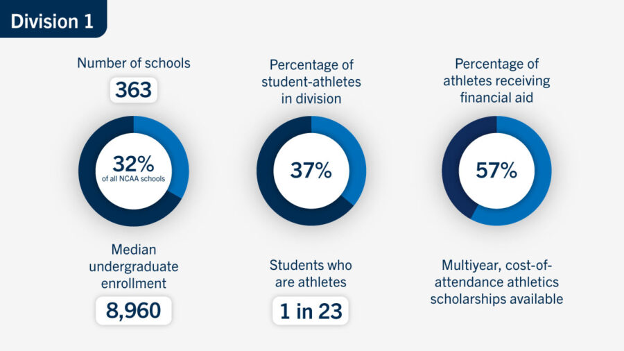 Breakdown of NCAA Division 1 Schools and Stats Breakdown of NCAA Division 1 Schools and Stats