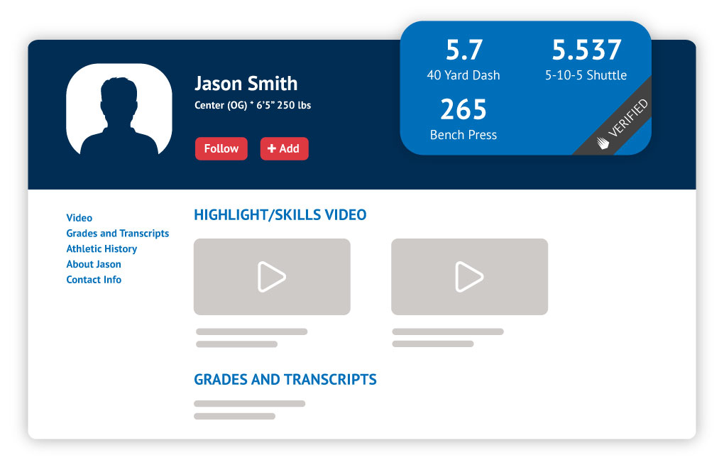 NCSA Recruiting Profile snapshot NCSA Recruiting Profile snapshot
